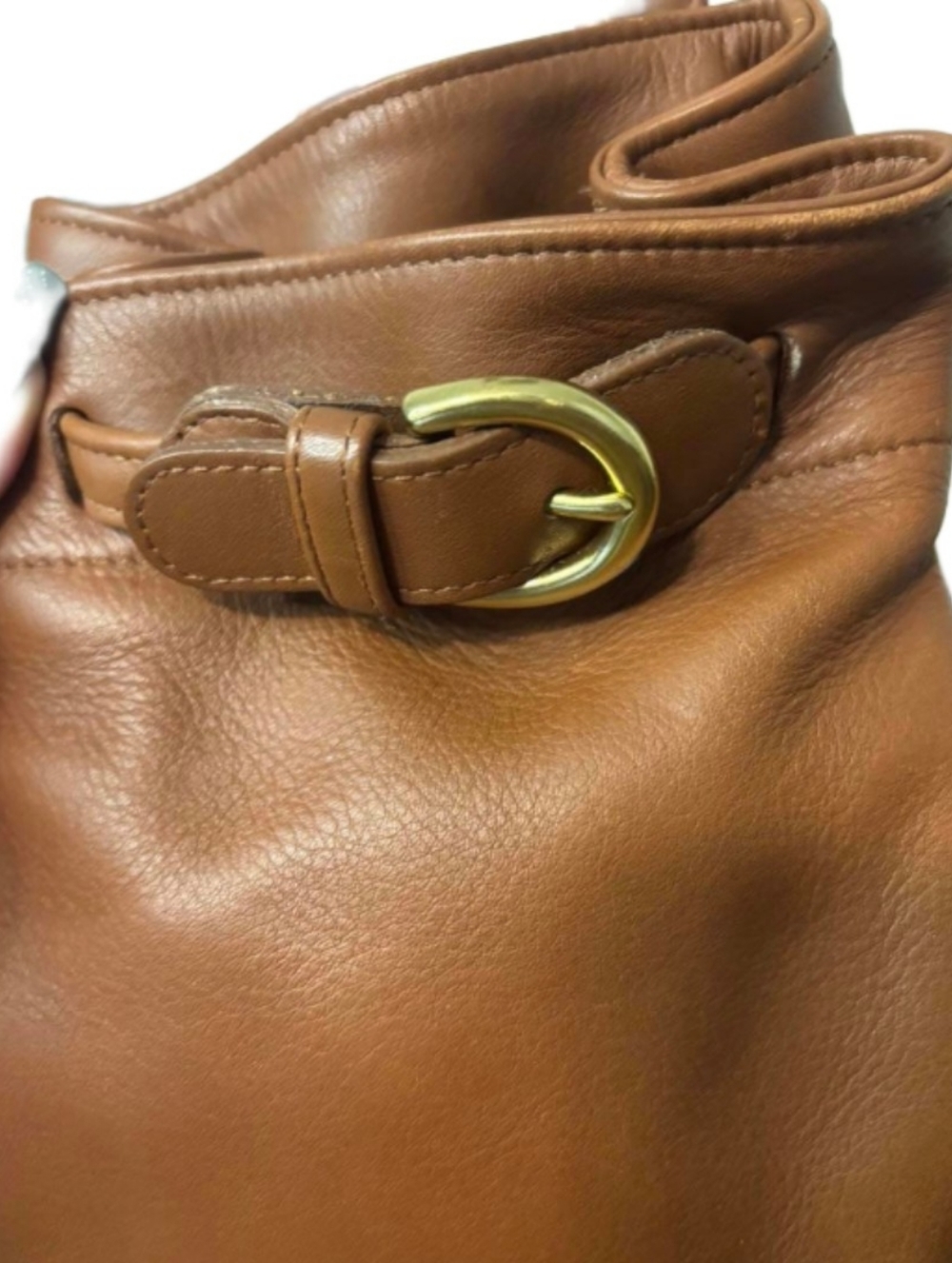 Coach Vintage 4162 Belted British Tan Leather Slingpack Backpack Bag - Picture 3 of 8